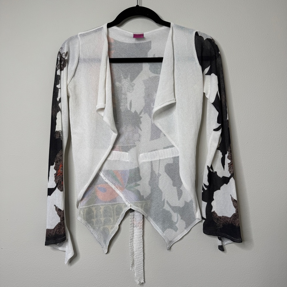 Save The Queen White and Black Cardigan